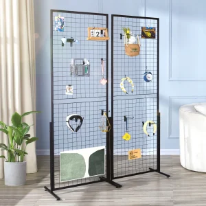 Wire Gridwall Display Racks w/ Hooks