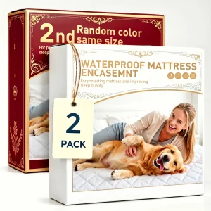 2Pcs Quilted Waterproof Mattress Cover