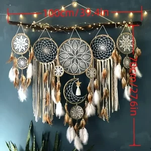 5-piece large Dream Catcher wall decoration